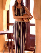 Black Cotton Stripes Abstract Co-ord Set