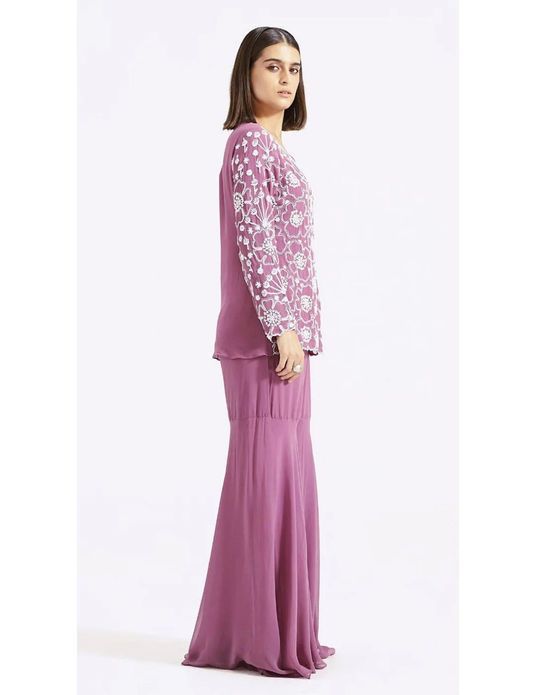 Purple Embroidered Co-Ords
