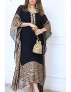 Black Georgette Kaftan
